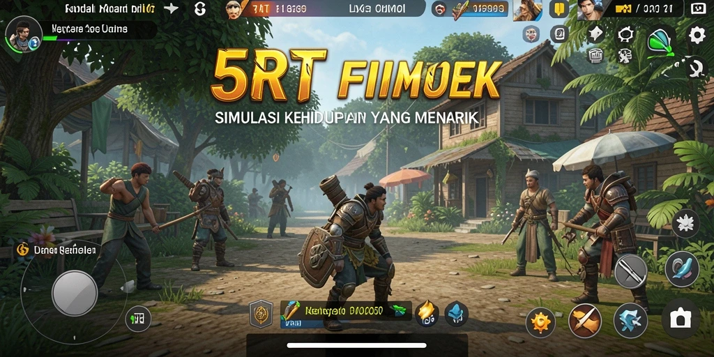 Screenshot gameplay 5RT menampilkan interaksi karakter yang menarik.