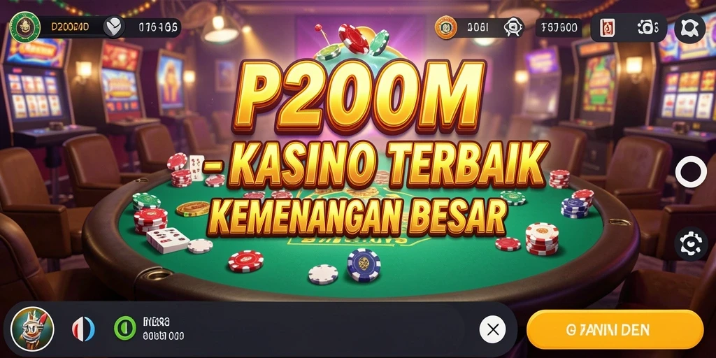Screenshot P200M menunjukkan gameplay kasino yang menarik dan interaktif.