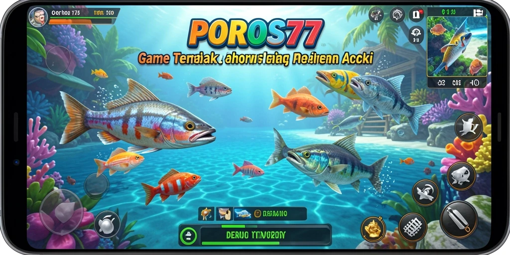 Tampilan menarik dari gameplay tembak ikan di POROS77.