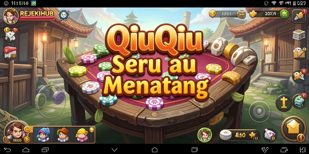 Tampilan gameplay QiuQiu yang menegangkan di REJEKIHUB.