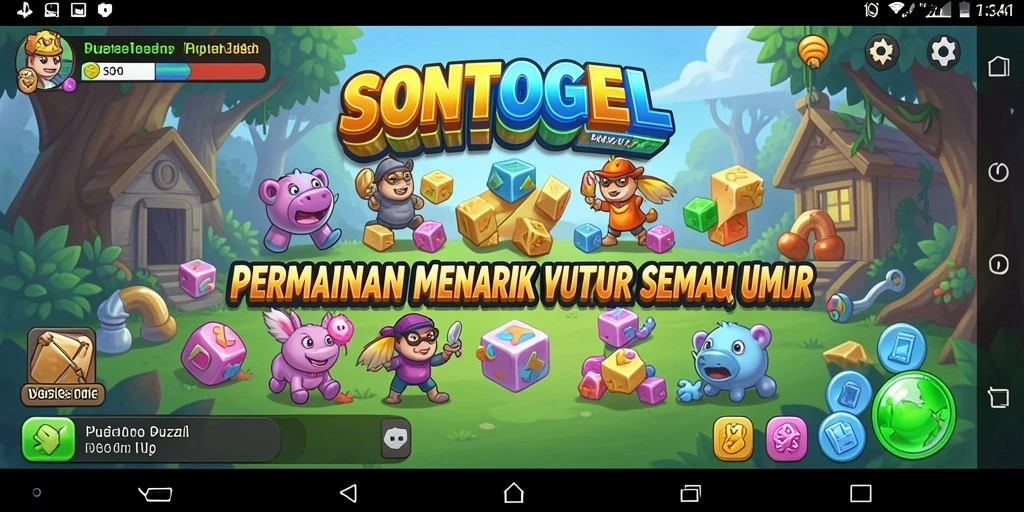 Tampilan gameplay <strong>SONTOGEL</strong> yang menantang dan penuh warna.